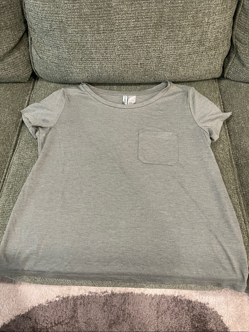 Divided Light Gray Short Sleeve Pocket Tee